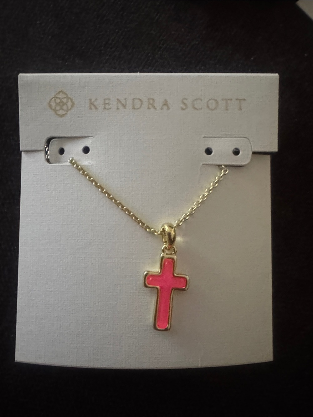 Kendra Scott Pink Cross Pendant Necklace NEW $80